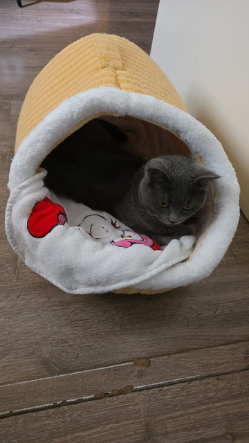 Cozy Corduroy Bed – Enclosed Bed for Cats & Dogs