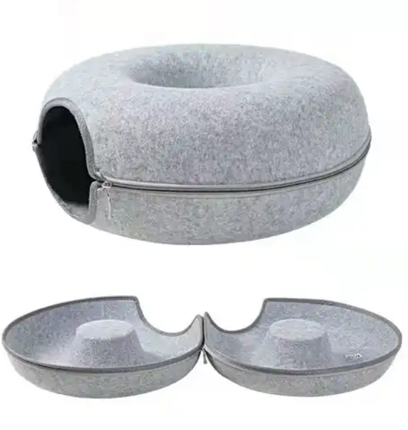 Cozy Cat Donut Bed-Playful Fun & Napping Bliss