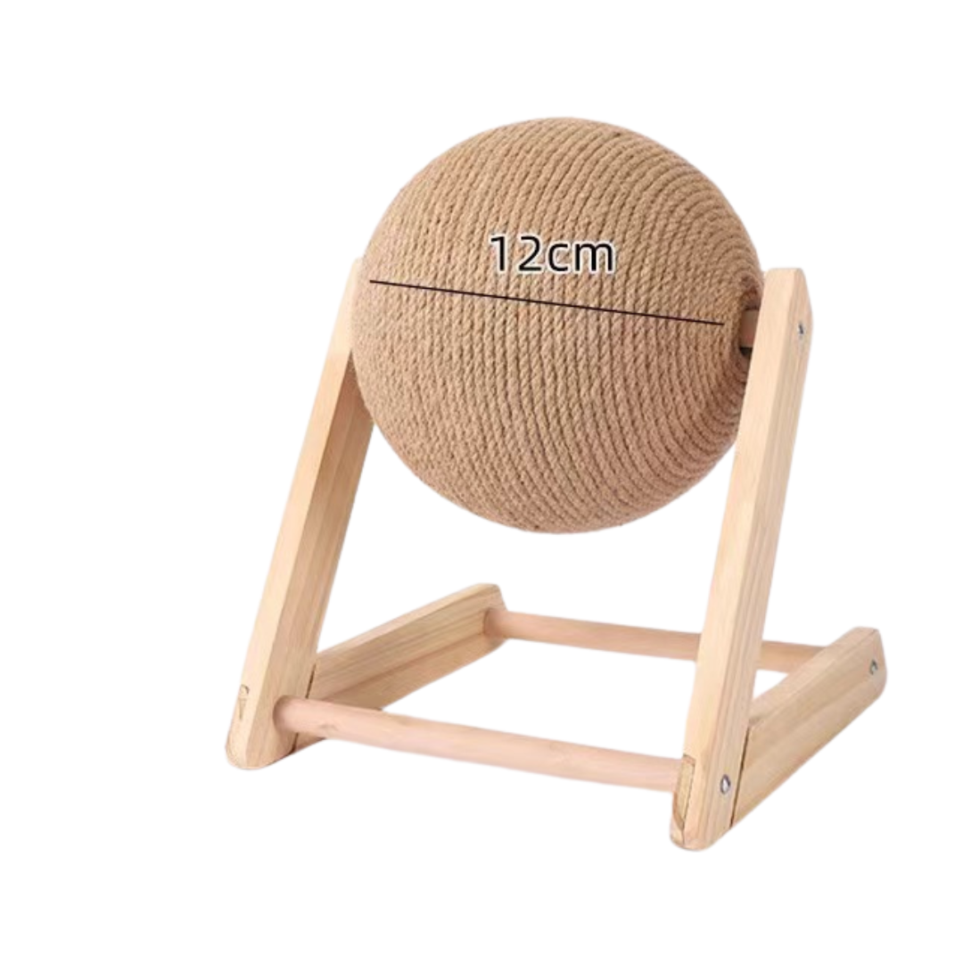 Wooden Rolling Ball- Cat entertainment toy